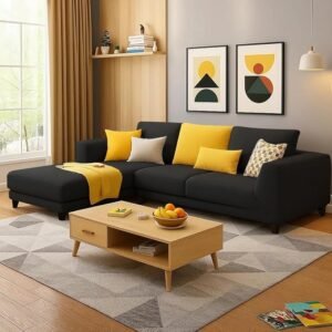 Sleepify Minossa 4 Seater Fabric LHS L Shape Sofa Set