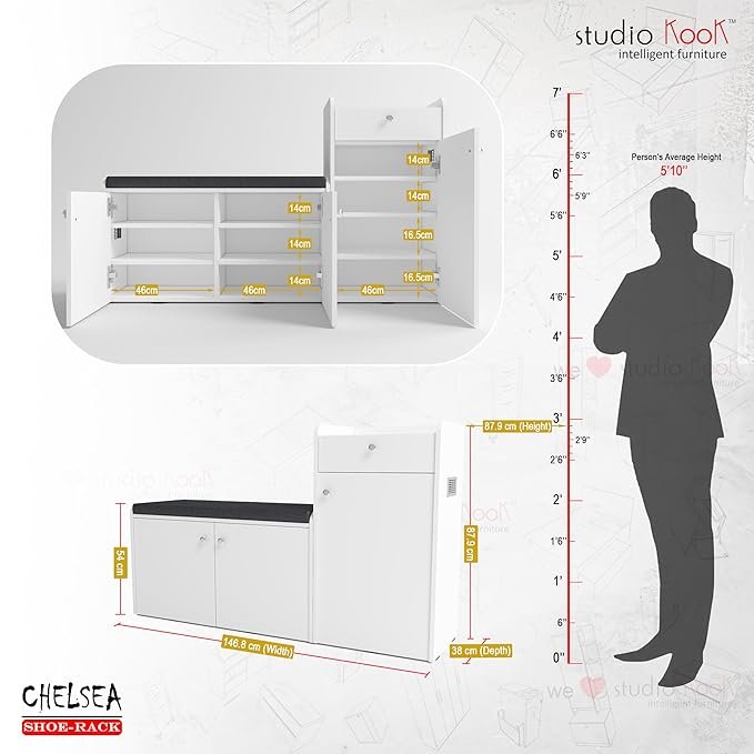 Studio Kook Chelsea Engineered Wood Shoerack - Image 3